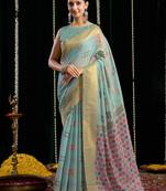 Soft Cotton Saree with Jari Border & Zhallar | 6.30 Mtr Saree with Blouse Piece