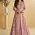 beautiful pink wedding wear indo western style shrug anarkali set for women