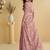beautiful pink wedding wear indo western style shrug anarkali set for women