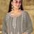 new grey georgette pakistani straight suit for women
