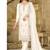 new white georgette pakistani straight suit for women