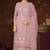 Pink color embroideried faux georgette semi stitched salwar suit