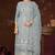 Sky blue color embroideried faux georgette semi stitched salwar suit