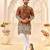 brown silk kurta for wedding & festive wear