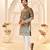 grey silk kurta for wedding & festive wear
