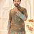 grey silk kurta for wedding & festive wear