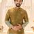 mehendi green silk kurta for wedding & festive wear