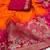 Orange Color 2D Shade Dola Silk Saree