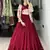 Maroon Color  Plain Foil Work Heavy Gorgette Lehenga Fully Stitched Blouse & Koti full stitched free size