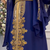 Royal Blue Embroidered Stitched Kaftan with Golden Work & Belt Suited for Every Occasion