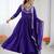 Purple embroidered Anarkali suit set