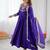Purple embroidered Anarkali suit set