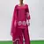 D magenta crape readymade salwar suit with embroidery work
