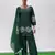 Dark green crape readymade salwar suit with embroidery work