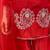 Red crape readymade salwar suit with embroidery work