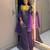 Purple roman shimmer palazzo suit 
