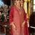 Red heavy chinon readymade plazzo suit with heavy embroidery work- Full stitched free size