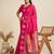 magenta paithani kanjivaram art silk saree with silver and gold zari weaving and running blouse piece