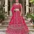 Rani Pink Bridal Butterfly Net Heavy Diamond Embroidered Lehenga Choli with dupatta