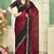 Maroon color zircon work fendi satin silk saree