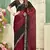 Maroon color zircon work fendi satin silk saree