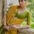 yellow soft raw art silk pochampally ikat weaving saree with resham jal & zari border traditional saree with blouse