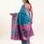teal banarasi pashmina soft art silk saree with baarat weaving pallu meena border handwoven design with blouse