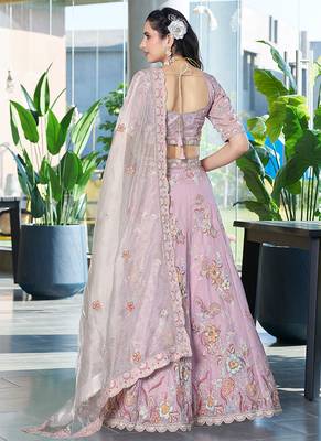 Lavender ZARKAN & Sequence Fendy Silk Lehenga 2