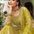 Lemon Yellow Heavy can-can flair & diamond work lehenga choli with dupatta