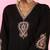 Black embroidered cotton kurta set