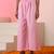 Pink plain cotton kurta set