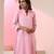 Pink plain cotton kurta set