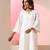 White plain chanderi kurta set