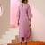 Lavender embroidered cotton kurta set