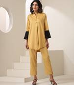 Brown plain cotton co ord set