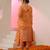 Orange embroidered chanderi kurta set