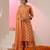 Orange embroidered chanderi kurta set