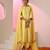 Yellow embroidered chanderi kurta set