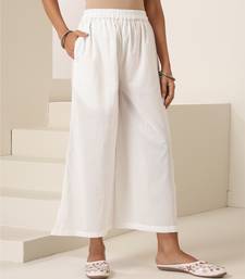 White plain muslin kurta set