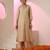 Brown plain chanderi kurta set