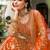 Rust Orange Heavy Can-Can Flair & Diamond Work Lehenga Choli With Dupatta