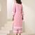 Pink plain cotton kurta set