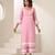 Pink plain cotton kurta set
