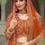 Rust Orange Heavy Can-Can Flair & Diamond Work Lehenga Choli With Dupatta