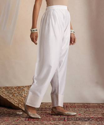 White embroidered chanderi kurta set 2