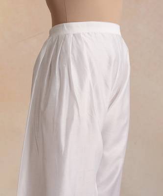 White embroidered chanderi kurta set 3