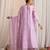 Lavender embroidered chanderi kurta set