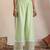 Green embroidered chanderi kurta set