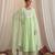 Green embroidered chanderi kurta set