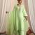 Green embroidered chanderi kurta set